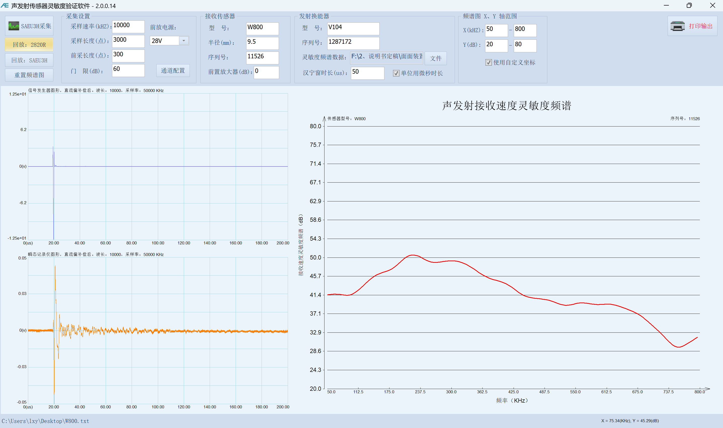 压电声发射传感器接收灵敏度谱的验证系统