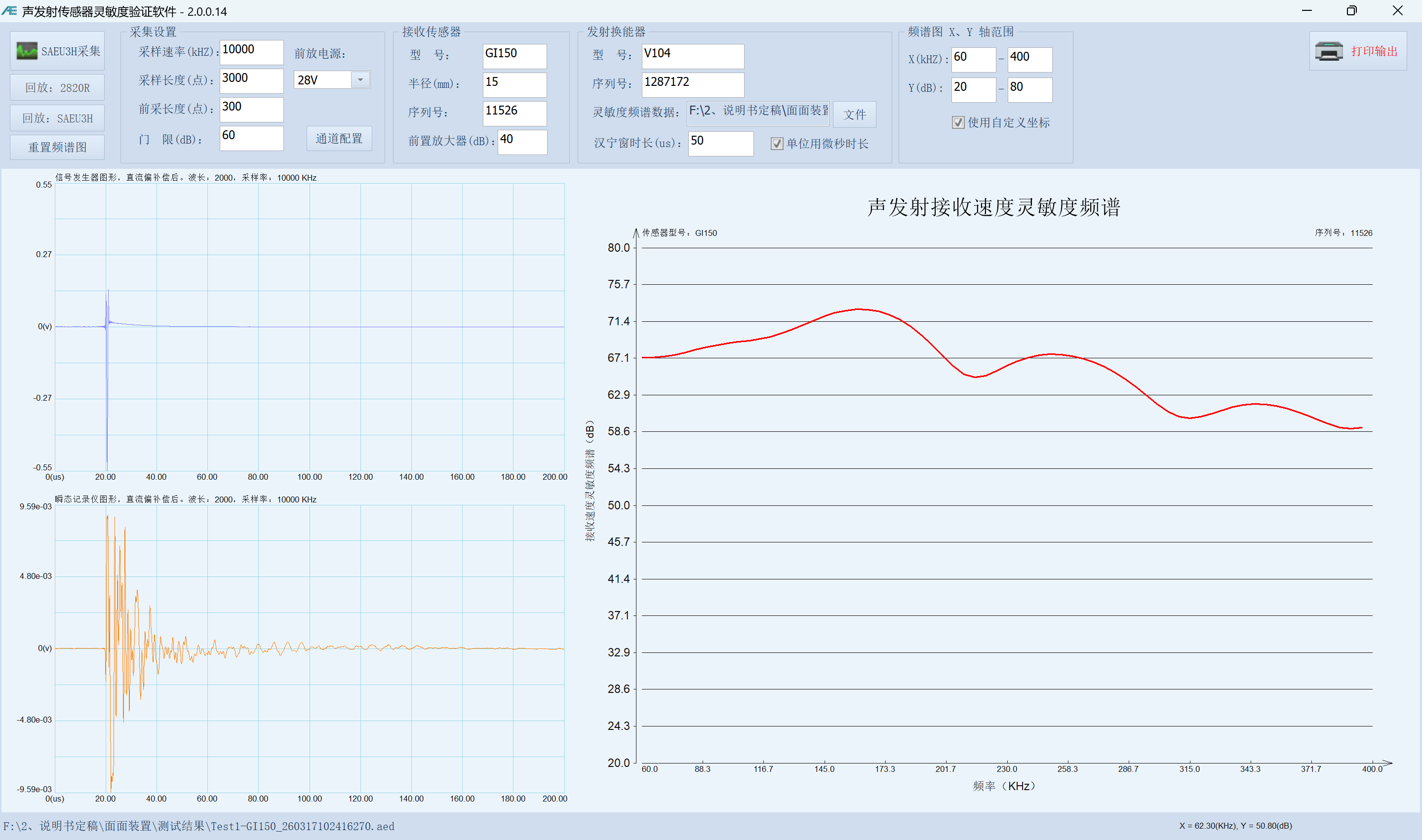 压电声发射传感器接收灵敏度谱的验证系统